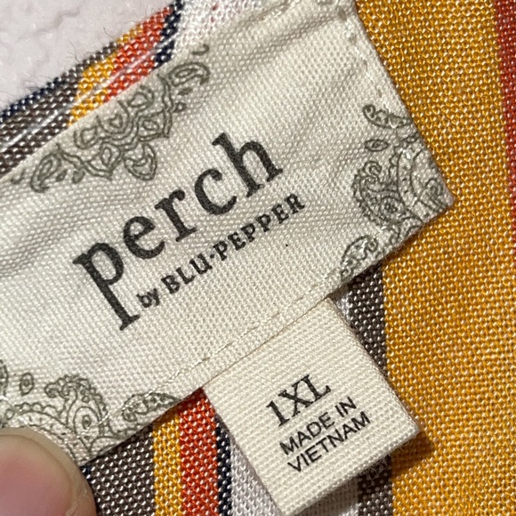 Rainbow Roll Sleeve Tie Front Blouse - Picture 8 of 9